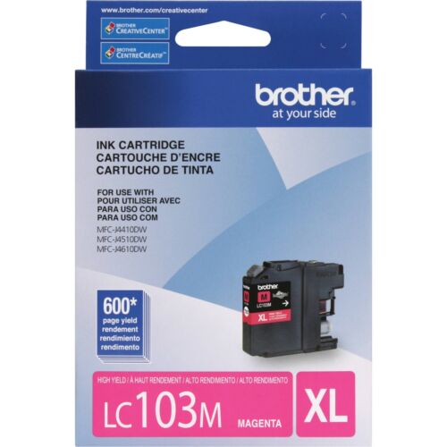 New Genuine Brother LC103XL Magenta Ink Cartridge-0