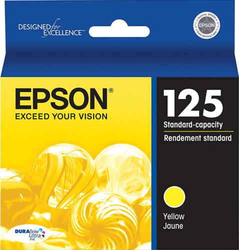 New Genuine Epson 125 Yellow Ink Cartridge-0