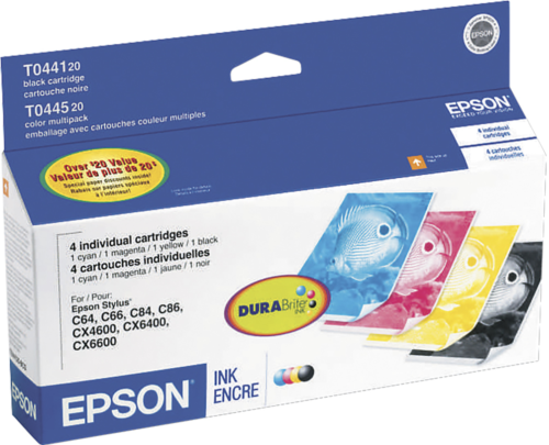 New Genuine Epson T044 Black & Color  Ink Cartridges-0