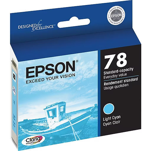 New Genuine Epson 78 (T078520) Light Cyan Ink Cartridge-0