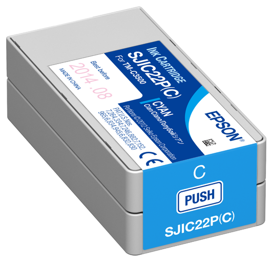 Epson SJIC22P Cyan Ink Cartridge-0