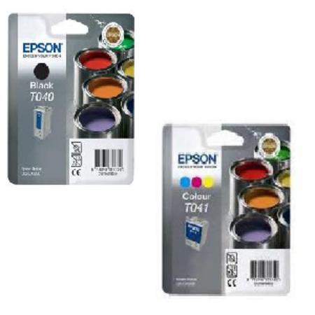 Original Epson T040 Black T041 Color Ink Cartridges-0