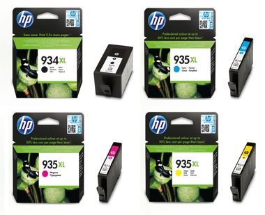 Original HP 934XL Black / 935XL Cyan, Magenta, Yellow Ink Cartridges-0